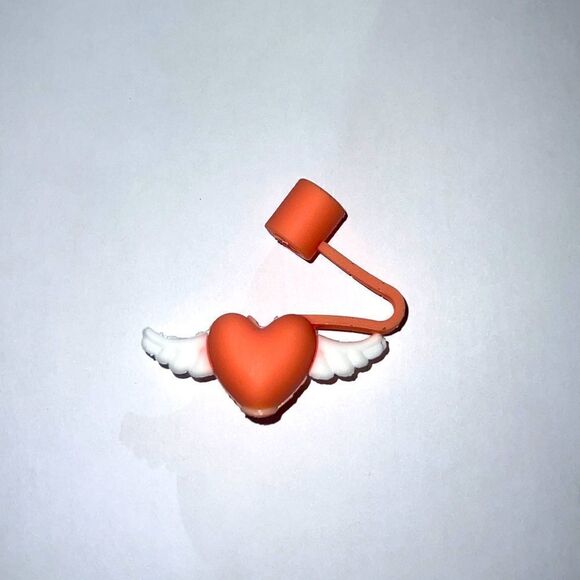 Heart
with Wings Straw Cover  - Picture 1 of 2
